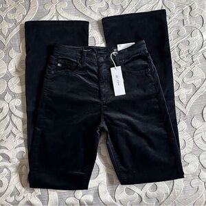 AG Alexxis High-Rise Vintage Fit Super Black Bootcut Velvet Pants